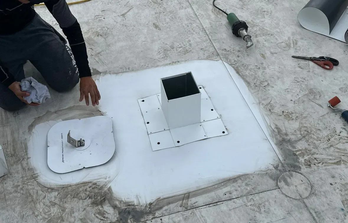 Commercial Roof Membrane Puncture Repair in Round Rock, TX