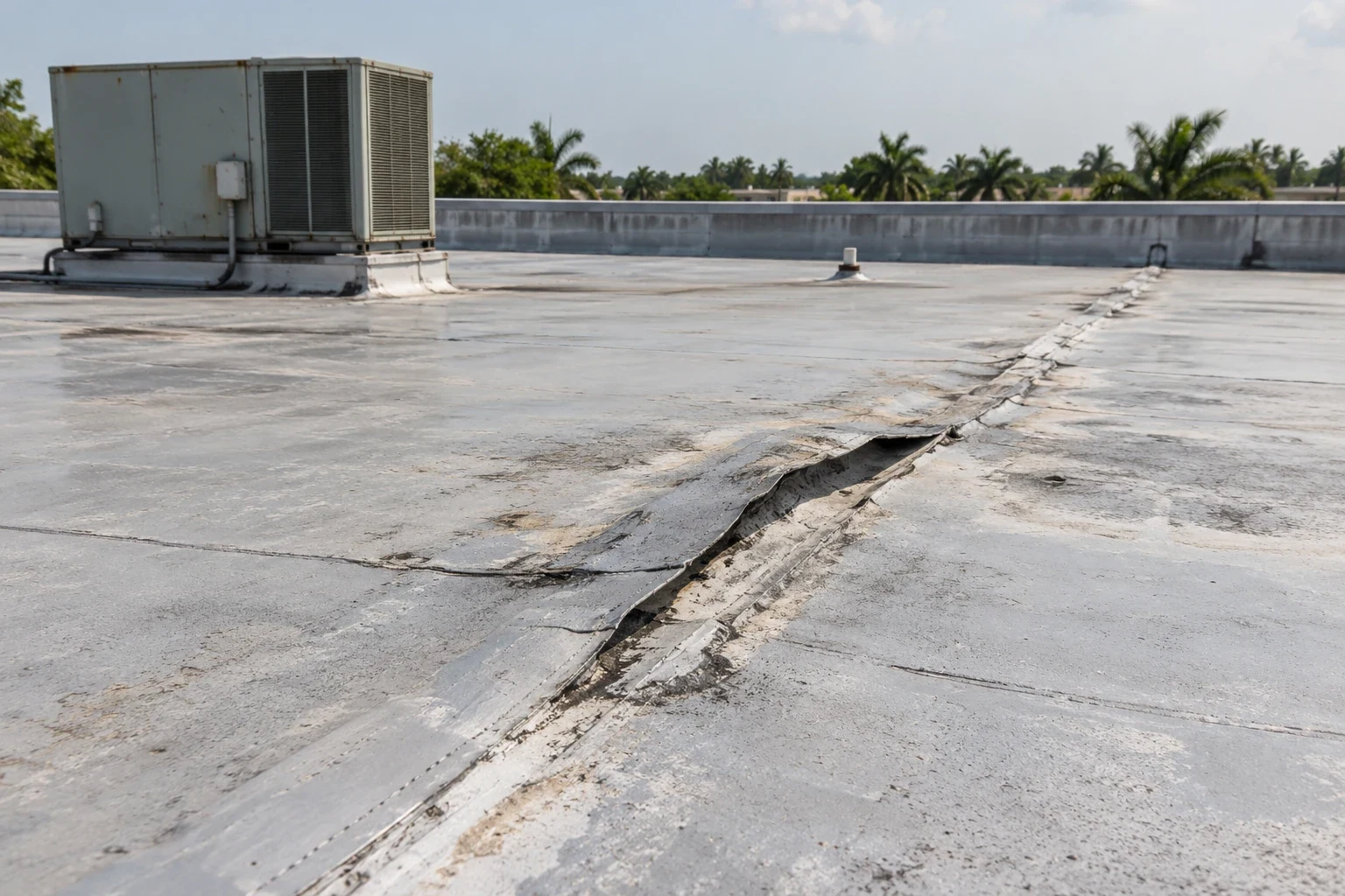 Commercial Roof Seam Failure Repair in Round Rock, TX
