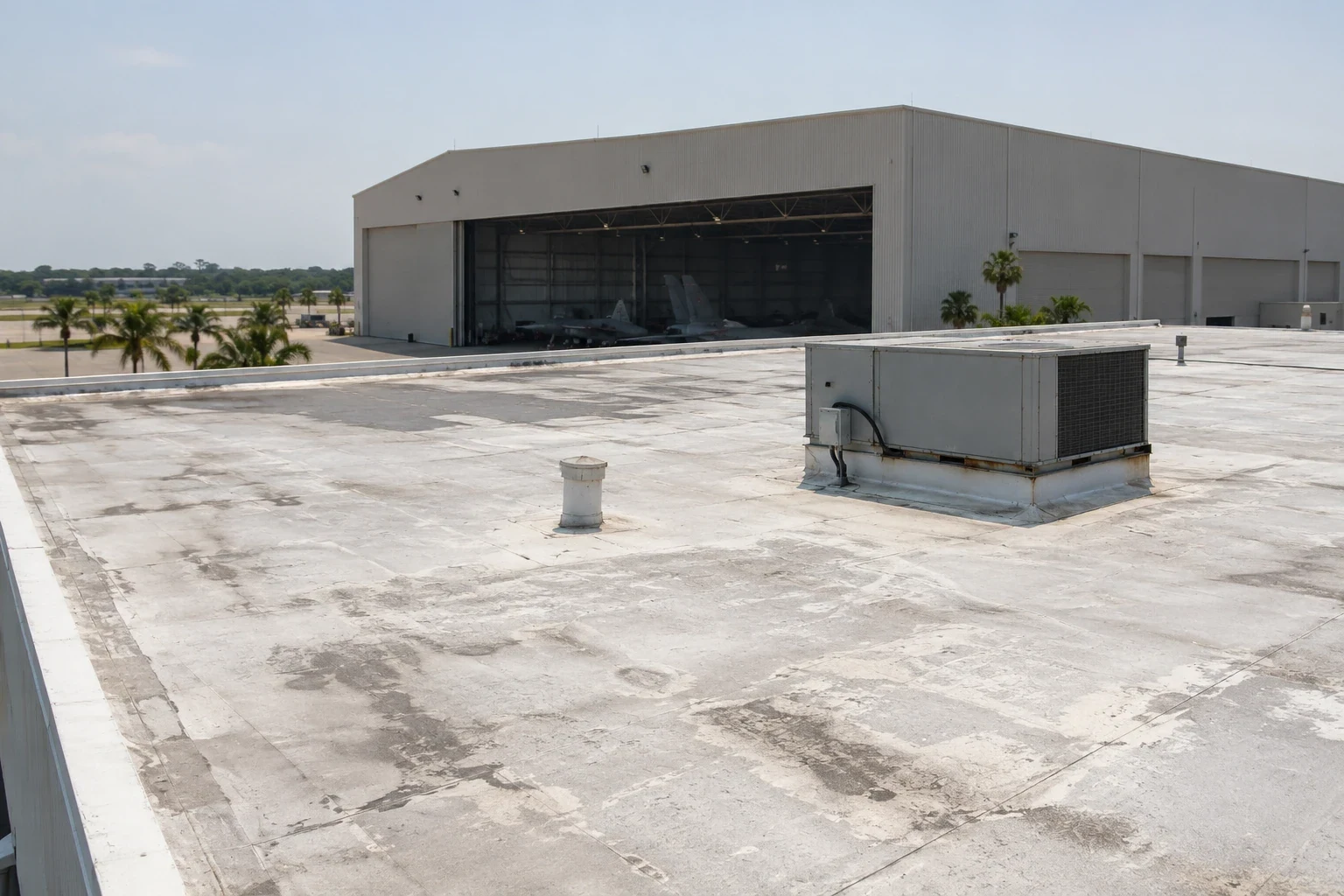 Military Hangar Maintenance Facility Roofing in Round Rock, TX